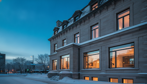 Canadian building retrofit with VIG glass